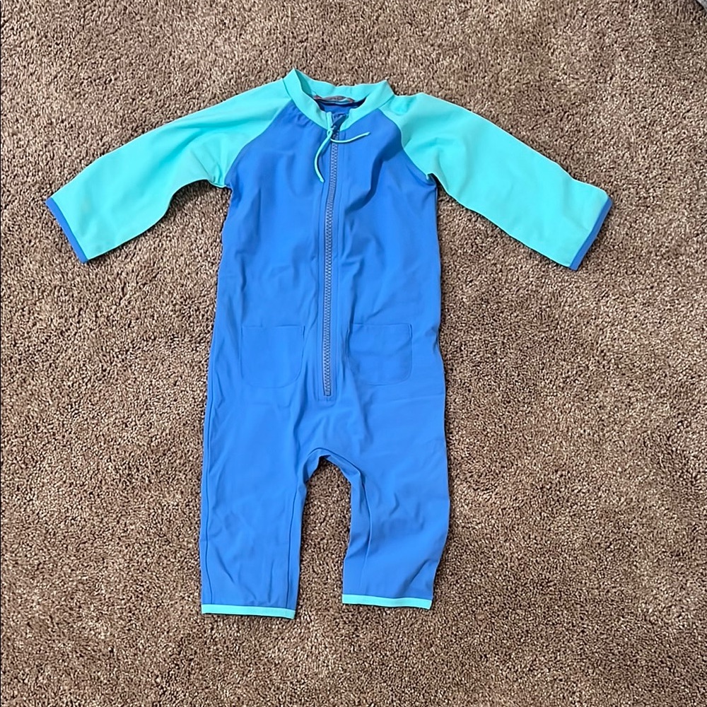 Kids Swim Blue and Green Swimsuit